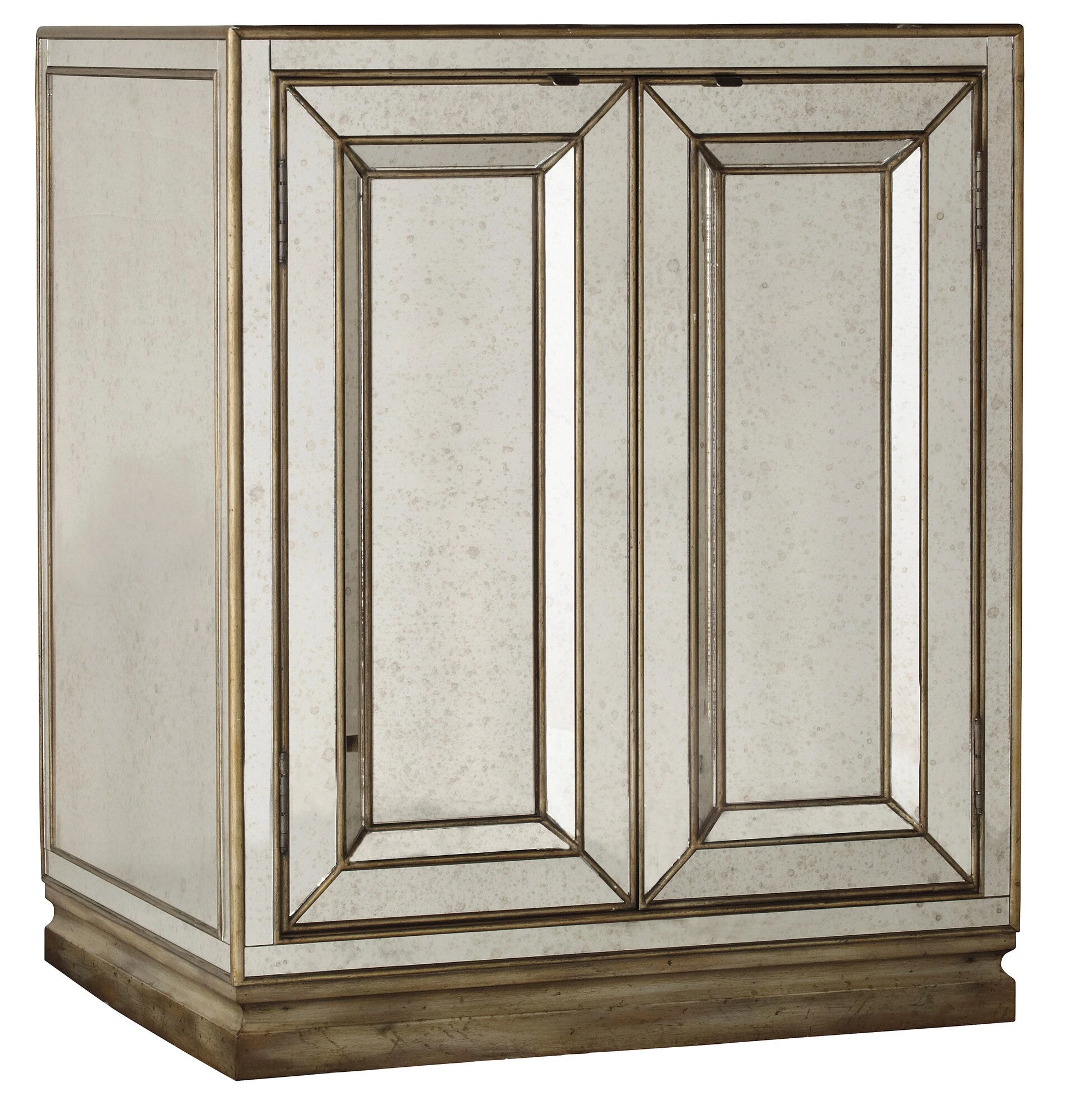 301490015-105817308 Sanctuary Two-Door Mirrored Nightstand - Visage - Image 1