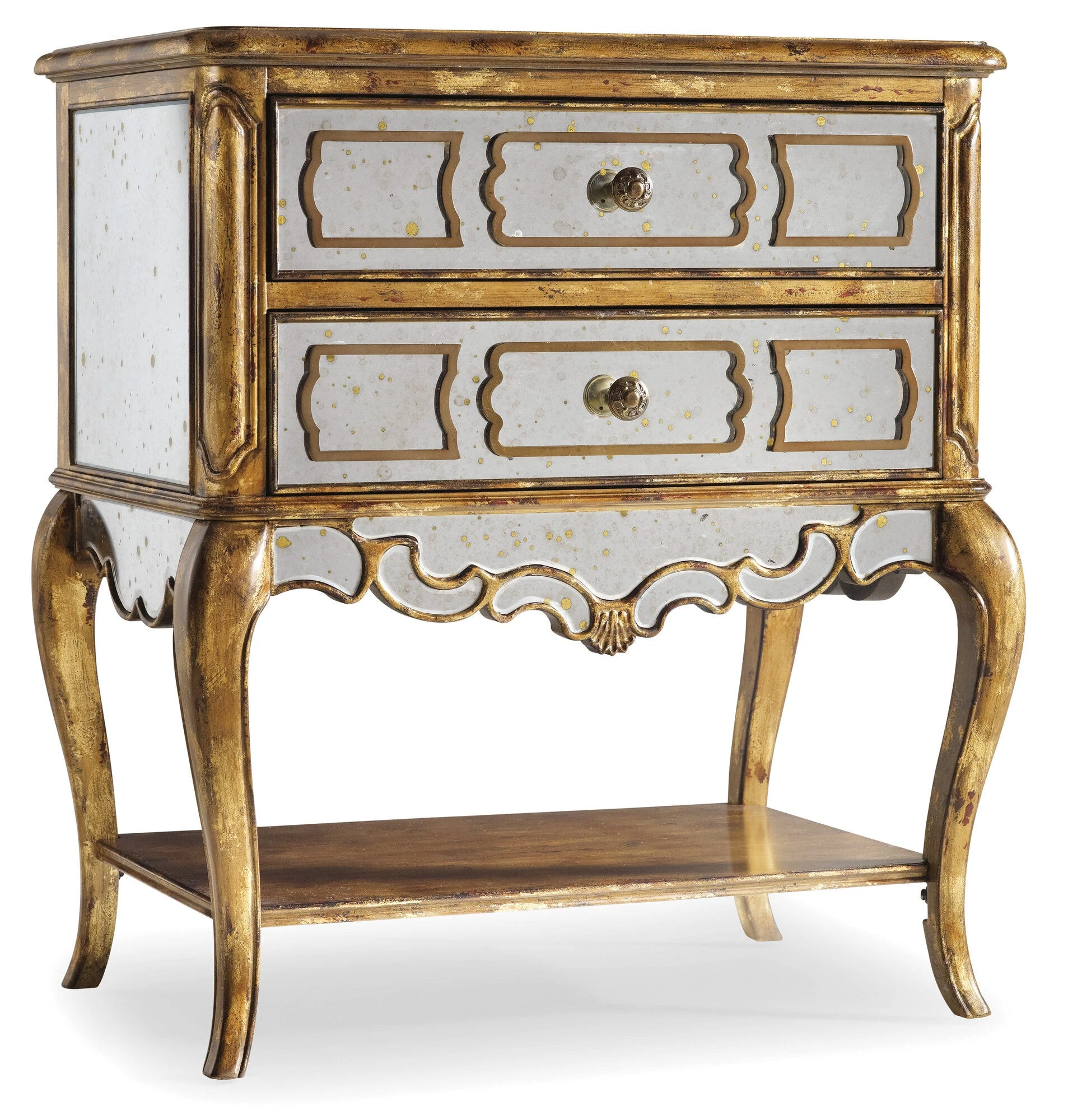 301690015-105817313 Sanctuary Mirrored Leg Nightstand - Bling - Image 1