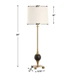 Dempsey Buffet Lamp, Brass - Image 9
