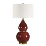 Gourd Table Lamp, Burgundy - Image 5
