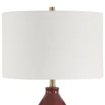 Gourd Table Lamp, Burgundy - Image 6