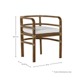 Malibu N-dura Resin Wicker Outdoor Arm Chair - Image 3