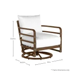 Malibu N-dura Resin Wicker Outdoor Swivel Rocker - Image 7