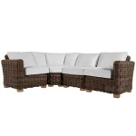 Montauk N-dura Resin Wicker Outdoor Left Arm Facing Sectional - Image 3