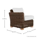 Montauk N-dura Resin Wicker Outdoor Left Arm Facing Sectional - Image 4
