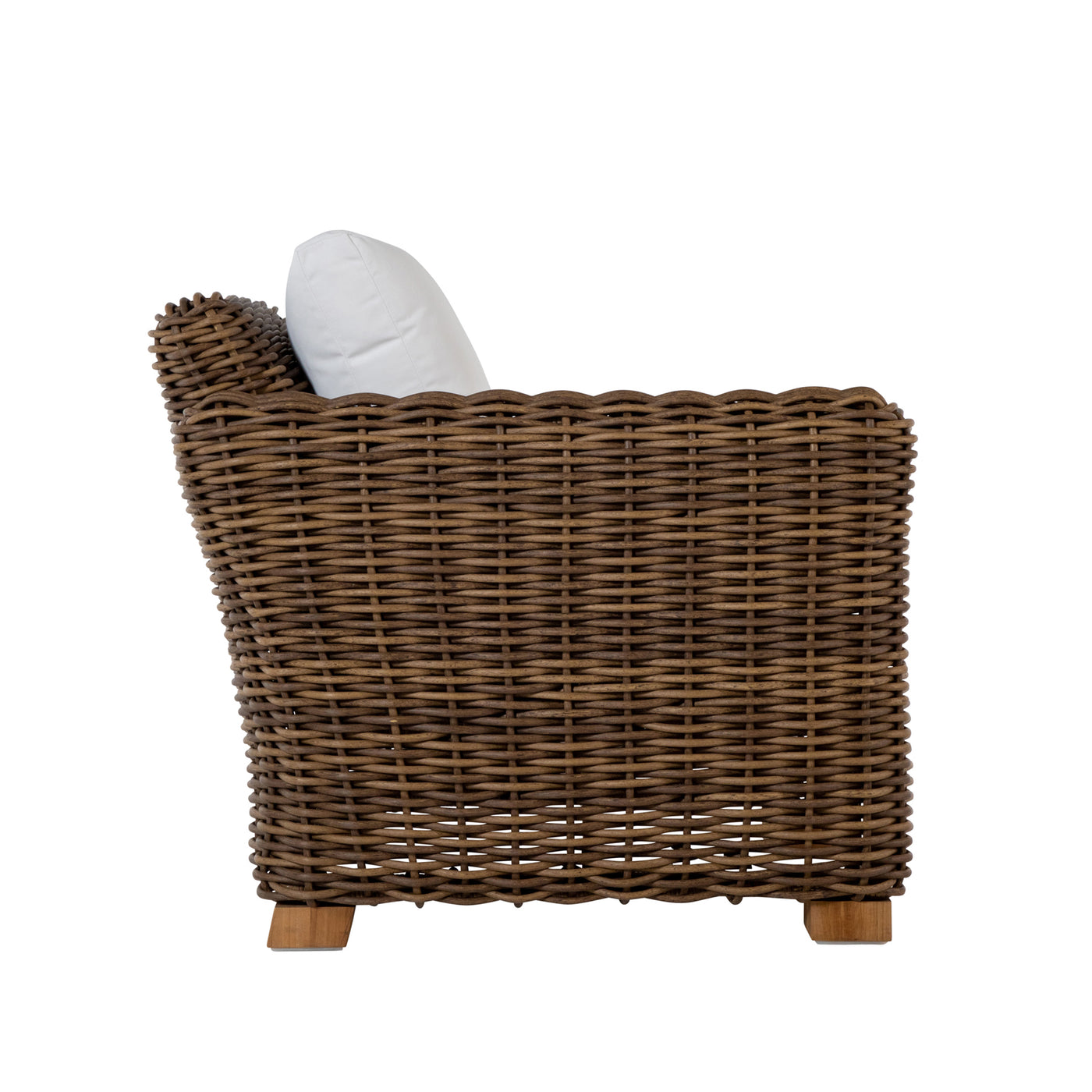 Montauk N-dura Resin Wicker Outdoor Right Arm Facing Sectional