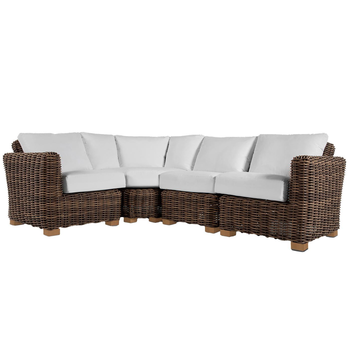 Montauk N-dura Resin Wicker Outdoor Slipper Sectional