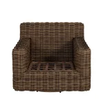 Montauk N-dura Resin Wicker Outdoor Swivel Lounge Chair - Image 3