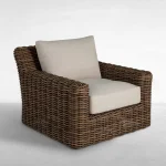 Montauk N-dura Resin Wicker Outdoor Swivel Lounge Chair - Image 10