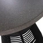 Harris Wicker Round Outdoor Pedestal End Table 22 In. W X 26 In. H - Image 3