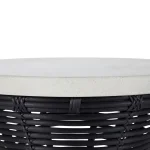 Harris Wicker Round Outdoor Pedestal End Table 22 In. W X 26 In. H - Image 5