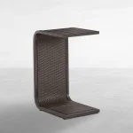Woven Wicker Square Outdoor C Table 14.5 In. W X 27. 25 In. H