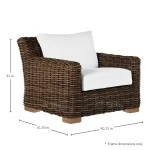Montauk N-dura Resin Wicker Outdoor Lounge Chair - Image 5