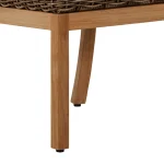 Montauk N-dura Resin Wicker Teak Outdoor Side Chair - Image 6