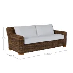 Montauk N-dura Resin Wicker Outdoor Sofa - Image 9