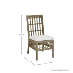 Newport N-dura Resin Wicker Outdoor Woven Side Chair - Image 12