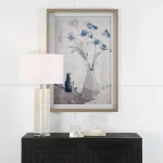Blue Flowers In Vase Framed Print - Image 3