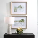 Serene Lake Framed Prints, S/2 - Image 3