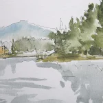 Serene Lake Framed Prints, S/2 - Image 6