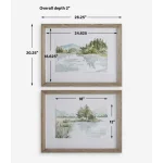Serene Lake Framed Prints, S/2 - Image 8