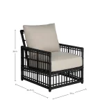Newport N-dura Resin Wicker Outdoor Woven Lounge Chair - Image 12