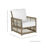 Newport N-dura Resin Wicker Outdoor Woven Lounge Chair - Image 3