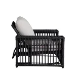 Newport N-dura Resin Wicker Outdoor Woven Recliner - Image 3