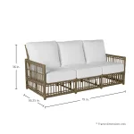 Newport N-dura Resin Wicker Outdoor Sofa - Image 17
