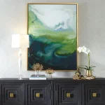 Serene Green Framed Canvas - Image 3