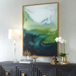 Serene Green Framed Canvas - Image 4