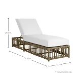 Newport N-dura Resin Wicker Outdoor Reclining Chaise Lounge - Image 4