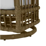 Newport N-dura Resin Wicker Outdoor Woven Barrel Swivel Chair - Image 5