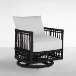 Newport N-dura Resin Wicker Outdoor Woven Barrel Swivel Chair - Image 16