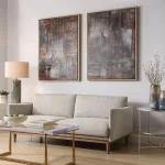 Molten Patina Framed Canvases, S/2 - Image 4
