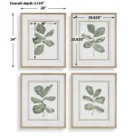 Fiddle Head Leaf Framed Prints, S/4 - Image 8