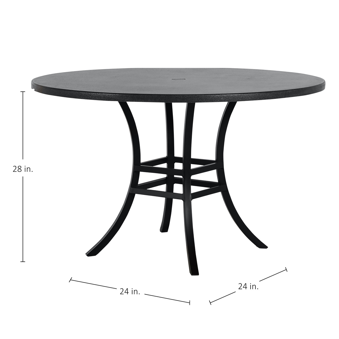 Cort Aluminum Outdoor Pedestal Table Base 24 In. W X 28 In. H