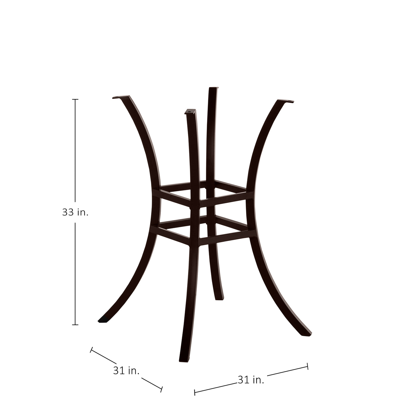 Cort Aluminum Outdoor Pedestal Counter Base 31 In. W X 33 In. H
