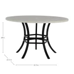 Cort Aluminum Outdoor Pedestal Table Base (5 Leg) 32.5 In. W X 28 In. H - Image 3