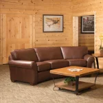 Vail Leather Conversation Sofa - Image 3