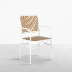 Bordeaux Wrought Aluminum Outdoor Arm Chair - Image 3