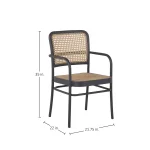 Bordeaux Wrought Aluminum Outdoor Arm Chair - Image 9