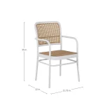 Bordeaux Wrought Aluminum Outdoor Arm Chair - Image 10