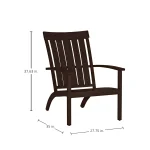 Club Wrought Aluminum Outdoor Adirondack Chair