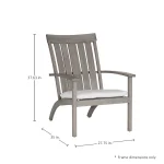 Club Wrought Aluminum Outdoor Adirondack Chair - Image 5