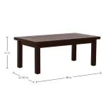 Club Aluminum Rectangle Outdoor Slatted Coffee Table 48 In. W X 21 In. H - Image 14