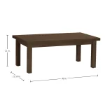 Club Aluminum Rectangle Outdoor Slatted Coffee Table 48 In. W X 21 In. H - Image 11