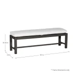 Club Wrought Aluminum Outdoor Backless Bench 60 In. - Image 21