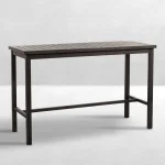 Club Aluminum Rectangle Outdoor Bar Table - Image 21