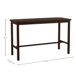 Club Aluminum Rectangle Outdoor Bar Table - Image 18