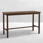 Club Aluminum Rectangle Outdoor Bar Table - Image 12